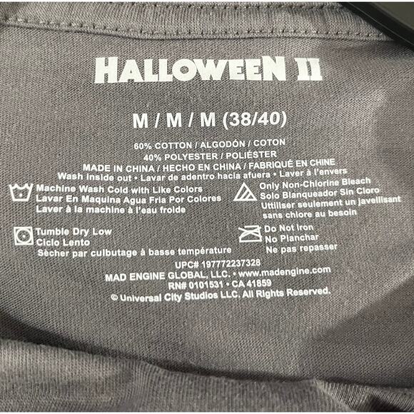 Halloween II Michael Myers Gray Graphic Shirt Men's Size Medium (38-40) - Picture 2 of 2